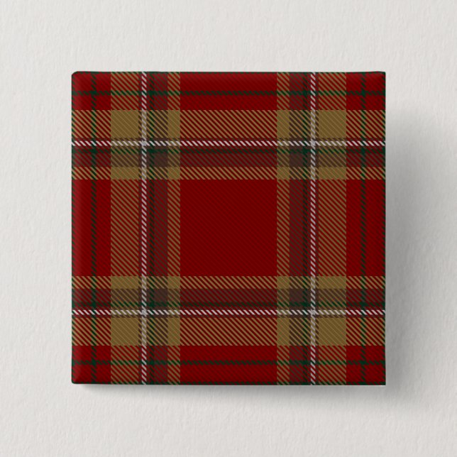 Tyrone County Irish Tartan Button (Front)