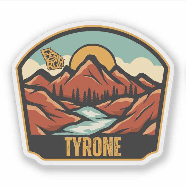 Tyrone, Georgia Sticker (Front)