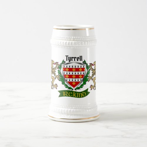 TyrrellTerrell Irish Shield Beer Stein
