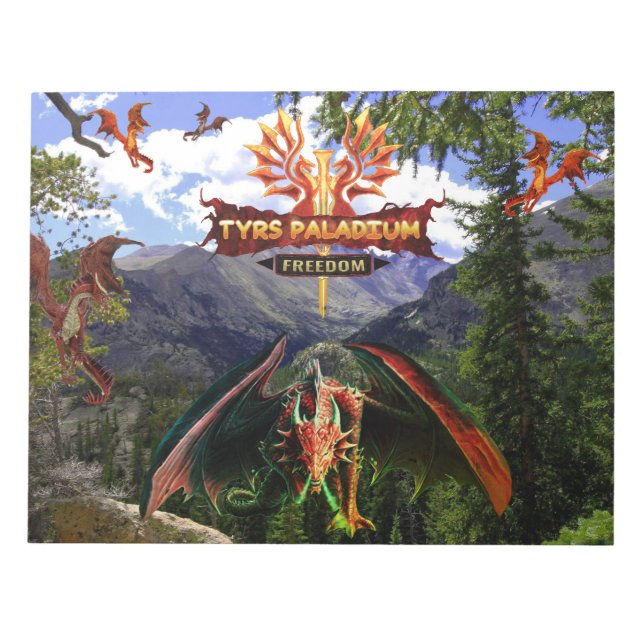 Tyrs Paladium Red Dragons Notepad (Front)