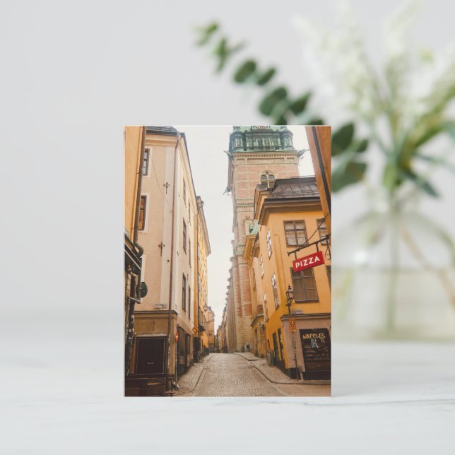 Tyska Brinken, Gamla Stan, Old Town, Stockholm Holiday Postcard (Standing Front)