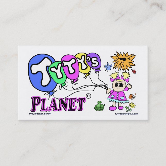Tyty's Planet Business Card (Front)