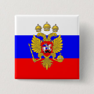 Tzar Of Muscovia, Russia flag Button