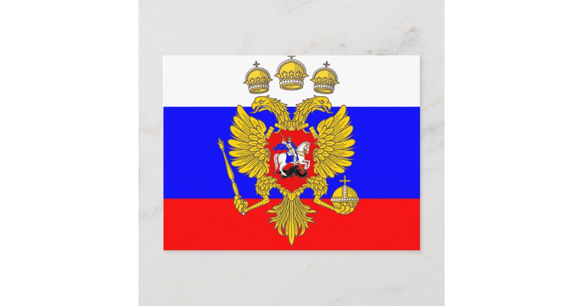 Tzar Of Muscovia, Russia flag Postcard | Zazzle