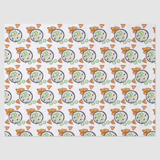 Tzatziki Greek Meze Dip Mediterranean Food Greece Tissue Paper (Front)