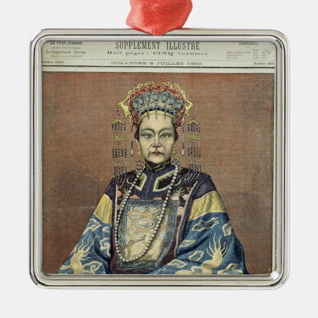 Tz'U-Hsi  Empress Dowager of China Metal Ornament (Front)