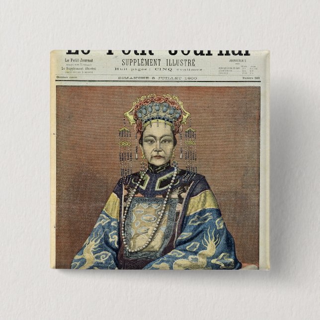 Tz'U-Hsi  Empress Dowager of China Pinback Button (Front)