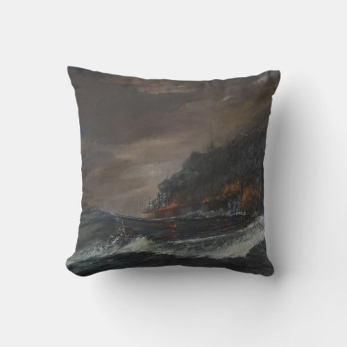 U107 750 days 1993 throw pillow