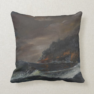 U107 750 days 1993 throw pillow