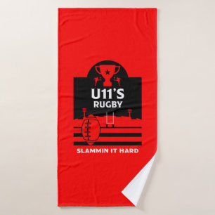 U11 Junior Rugby Players Bath Towel
