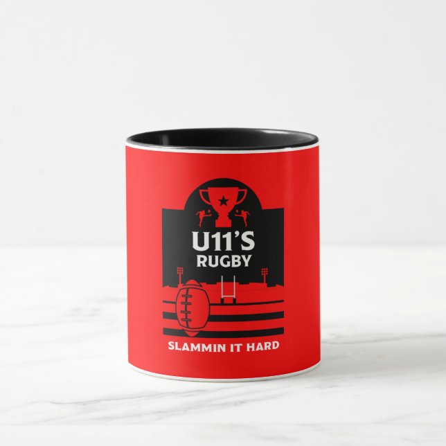U11 Junior Rugby Players Mug (Center)