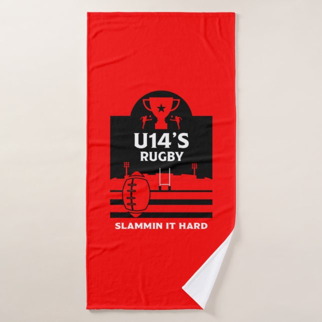 U14 Junior Rugby Players  Bath Towel (Bath Towel)
