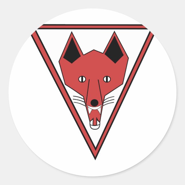 U-255 Grinning Fox Classic Round Sticker (Front)