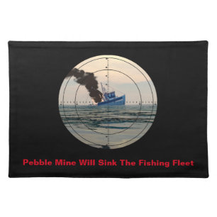 U-29 - Stop Pebble Mine Cloth Placemat