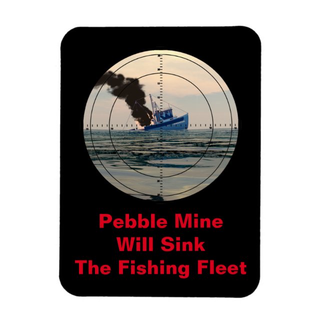 U-29 - Stop Pebble Mine Magnet (Vertical)