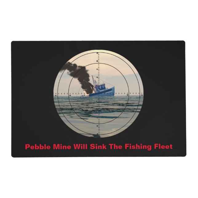 U-29 - Stop Pebble Mine Placemat (Front)