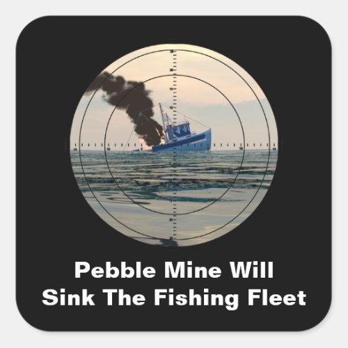 U_29 _ Stop Pebble Mine Square Sticker