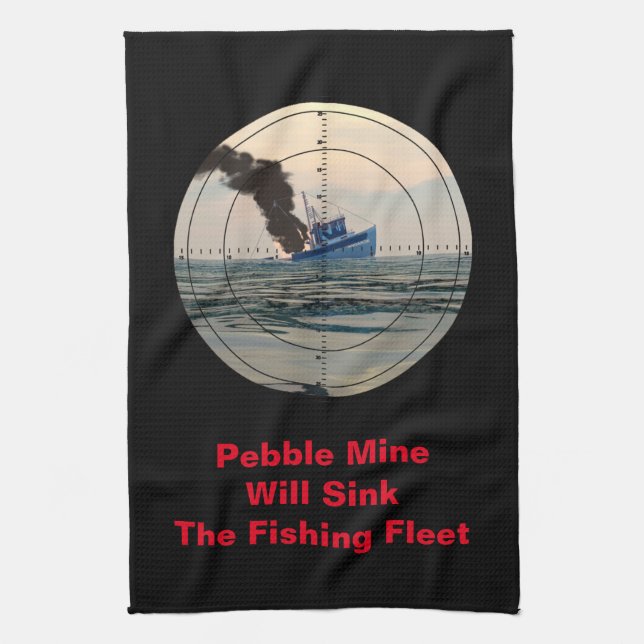 U-29 - Stop Pebble Mine Towel (Vertical)