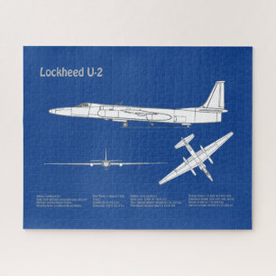 U-2 Dragon Lady - Airplane Blueprint Plans ABD Jigsaw Puzzle