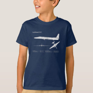 U-2 Dragon Lady - Airplane Blueprint Plans ABD T-Shirt