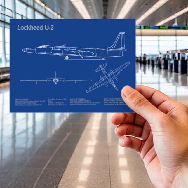 U-2 Dragon Lady - Airplane Blueprint Plans AD Postcard (Creator Uploaded)