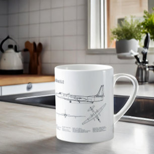 U-2 Dragon Lady - Airplane Blueprint Plans BD Coffee Mug
