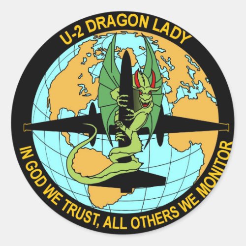 U_2 Dragon Lady Classic Round Sticker