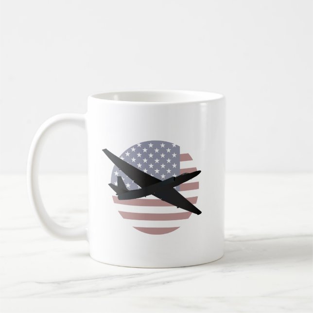 U-2 Dragon Lady Reconnaissance Aircraft Coffee Mug (Left)