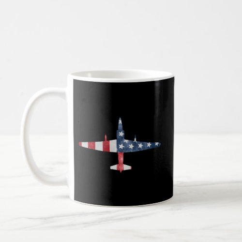 U_2 Dragon Lady Spy Plane American Flag Military Coffee Mug