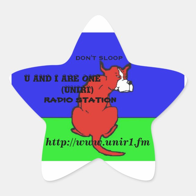 U AND I ARE ONE RADIO STATION STAR STICKER (Front)
