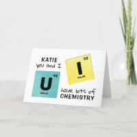 U and I Periodic Table Chemistry Valentine Name 