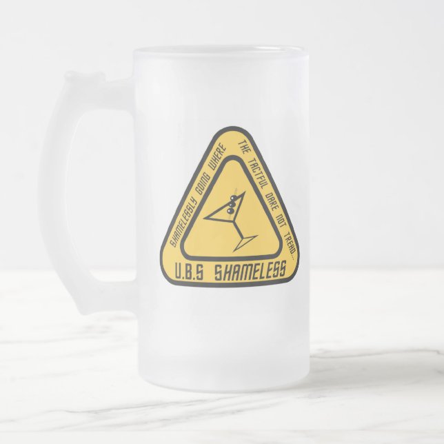 U.B.S Shameless Frosted Beer Mug (Left)