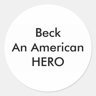!!! U Create Beck An American HERO Classic Round Sticker