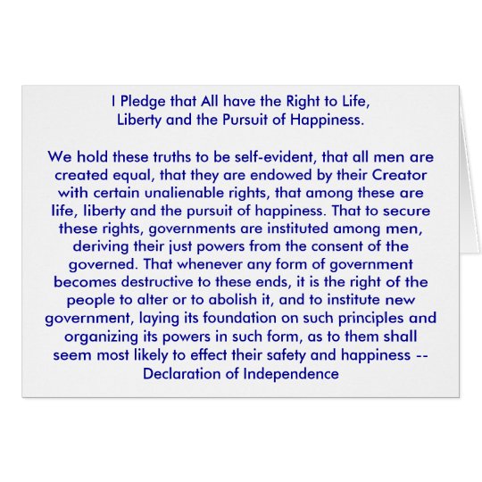 !!! U Create Declaration of Independence Card