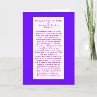 !!! U Create Declaration of Independence Card
