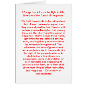 !!! U Create Declaration of Independence Cards