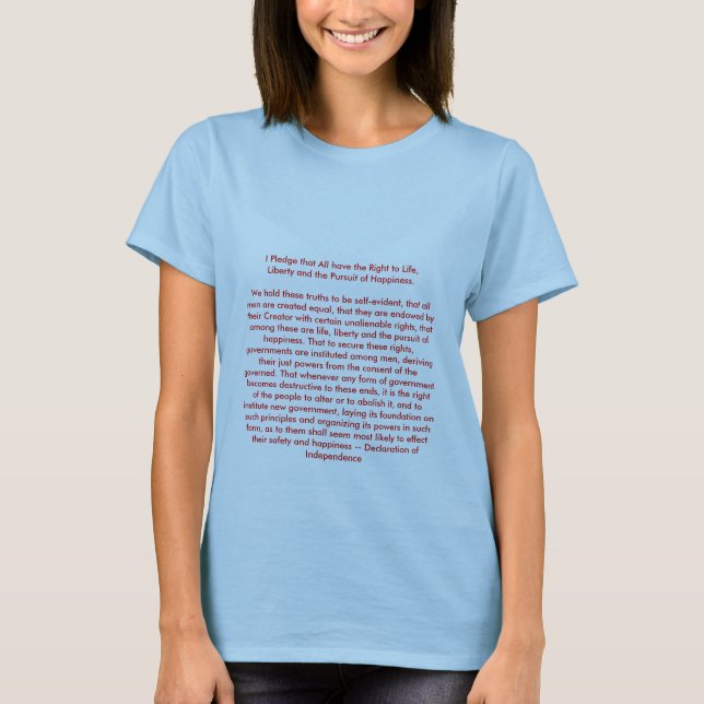 !!! U Create Declaration of Independence T-Shirt (Front)