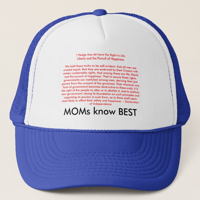 !!! U Create Declaration of Independence Trucker Hat (Front)
