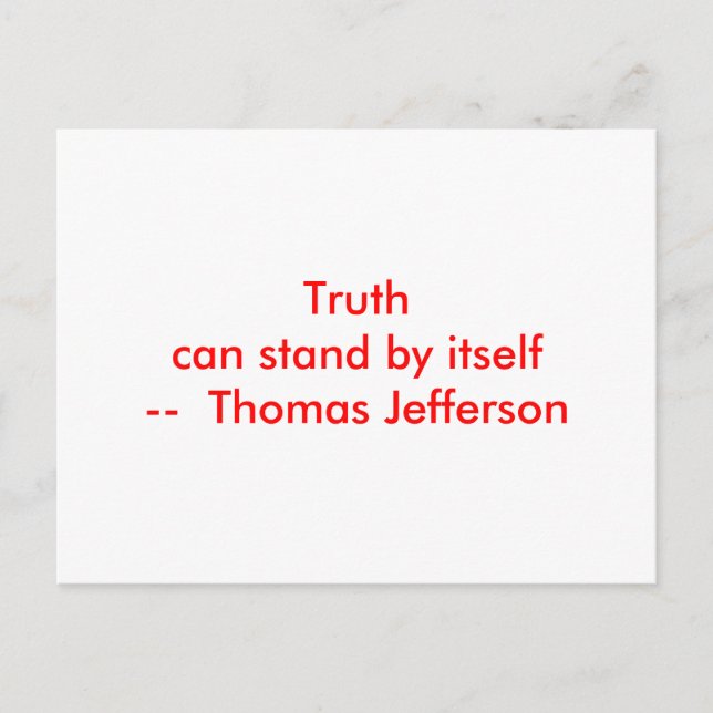 !!! U Create Truth  can stand by itself Postcard (Front)