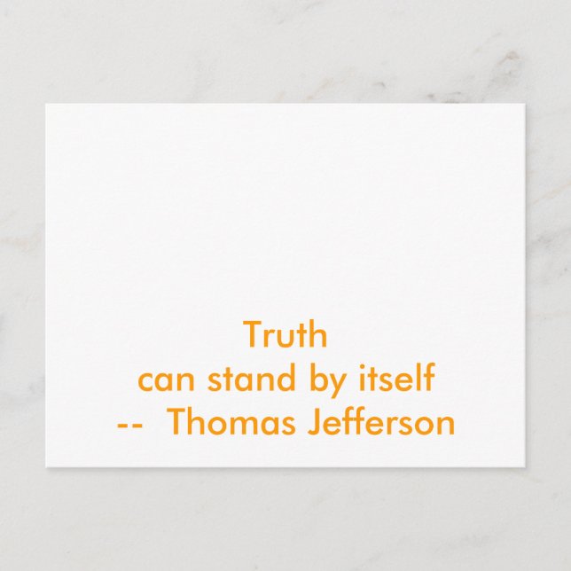 !!! U Create Truth  can stand by itself Postcard (Front)