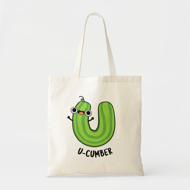 U-cumber Funny Cucumber Pun  Tote Bag (Front)