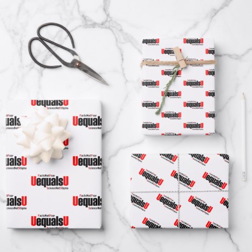 U equals U - HIV Undetectable - Science not Stigma Wrapping Paper Sheets