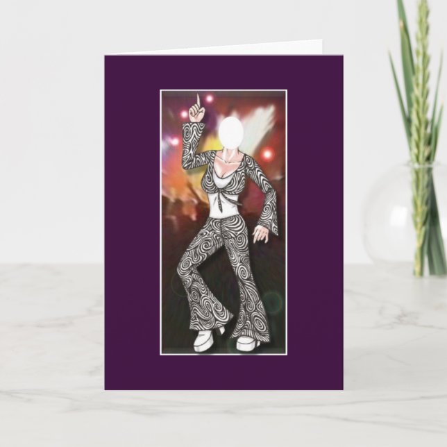 U Fill Photo Female Disco Dancer Card (Front)