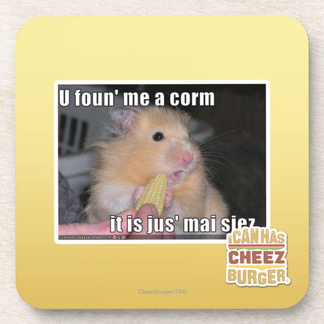 U found me a corn beverage coaster (Front)
