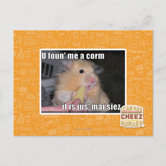 U found me a corn postcard (Front)