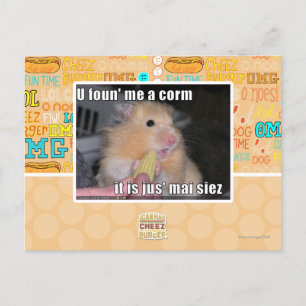 U found me a corn postcard