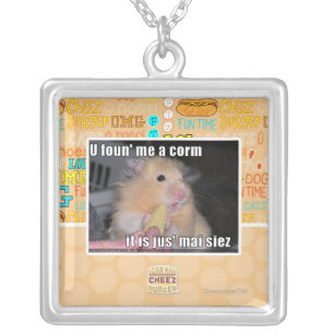 U found me a corn silver plated necklace