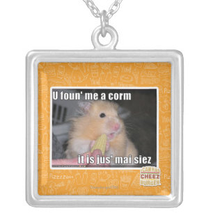 U found me a corn silver plated necklace