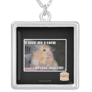 U found me a corn silver plated necklace