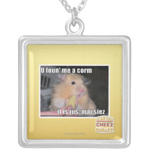 U found me a corn silver plated necklace